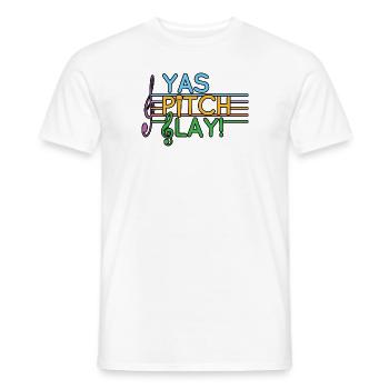 Opera Singer Vocalist Voice Pitch Choir Show - Men's T-Shirt - white - Front - AI Model Male 178 dark (178cm)