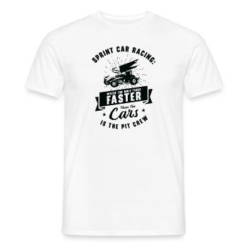 Sprint Car Dirt Track Racing - Männer T-Shirt - Weiß - Vorne - AI Model Male 178 dark (178cm)
