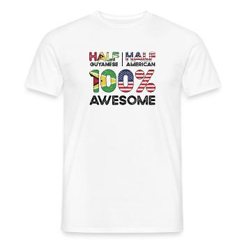 Né en Guyane Guyana États-Unis - T-shirt homme - blanc - Devant - AI Model Male 178 dark (178cm)