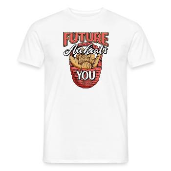 Pain de blé fait maison à la main - T-shirt homme - blanc - Devant - AI Model Male 178 dark (178cm)