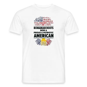 geboren rumänisch Rumänien amerikanisch USA - Männer T-Shirt - Weiß - Vorne - AI Model Male 178 dark (178cm)