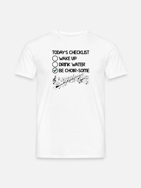 Chanteur d’opéra Liste de contrôle du chanteur Professeur de chant - T-shirt homme - blanc