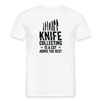 Messersammler Messer Sammeln - Männer T-Shirt - Weiß - Vorne - AI Model Male 178 dark (178cm)