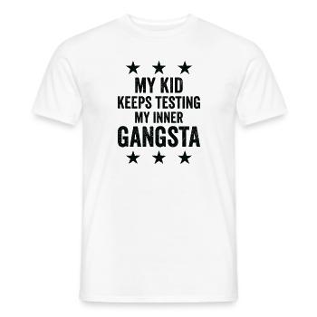 Parenting Kinder Testen Familie Inner Gangster - Männer T-Shirt - Weiß - Vorne - AI Model Male 178 dark (178cm)