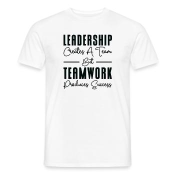 Boss Leadership Teamwork Success Office Work - Men's T-Shirt - white - Front - AI Model Male 178 dark (178cm)