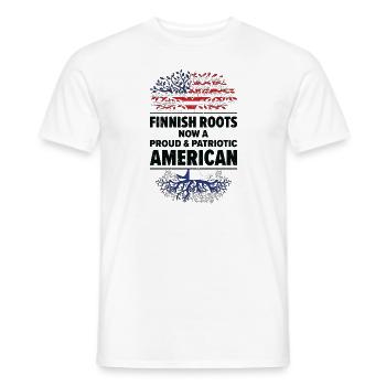 Geboren Finnisch Finnland Amerikanisch USA - Männer T-Shirt - Weiß - Vorne - AI Model Male 178 dark (178cm)