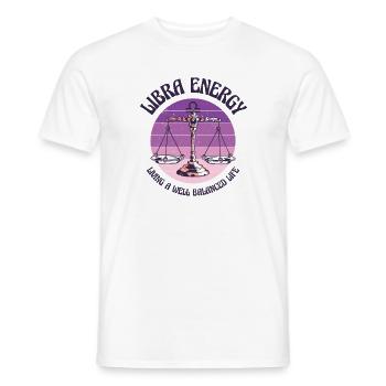 Waage Energie Astrologisches Tierkreiszeichen - Männer T-Shirt - Weiß - Vorne - AI Model Male 178 dark (178cm)