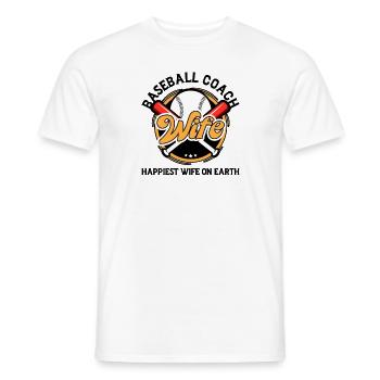 Femme entraîneur de baseball Mère qui travaille - T-shirt homme - blanc - Devant - AI Model Male 178 dark (178cm)
