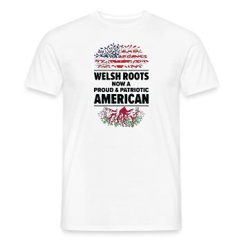 Geboren in Walisisch Wales Amerikanisch USA - Männer T-Shirt - Weiß - Vorne - AI Model Male 178 dark (178cm)