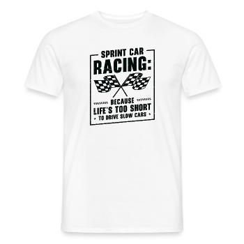 Sprint Car Dirt Track Racing - Männer T-Shirt - Weiß - Vorne - AI Model Male 178 dark (178cm)