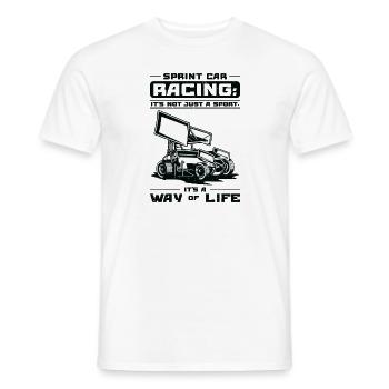 Sprint Car Dirt Track Racing - Männer T-Shirt - Weiß - Vorne - AI Model Male 178 dark (178cm)