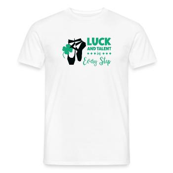 St. Patrick's Day Ballet Dancer Shamrock Clover - Men's T-Shirt - white - Front - AI Model Male 178 dark (178cm)