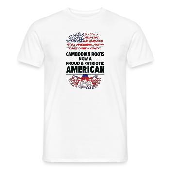 Geboren Kambodschaner Kambodscha Amerikaner USA - Männer T-Shirt - Weiß - Vorne - AI Model Male 178 dark (178cm)