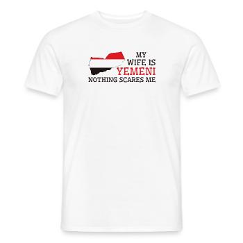 Nichts macht mir Angst Jemenitische Ehefrau Jemen - Männer T-Shirt - Weiß - Vorne - AI Model Male 178 dark (178cm)