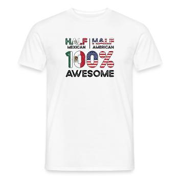 Born Mexican Mexico American USA Citizenship - Men's T-Shirt - white - Front - AI Model Male 178 dark (178cm)