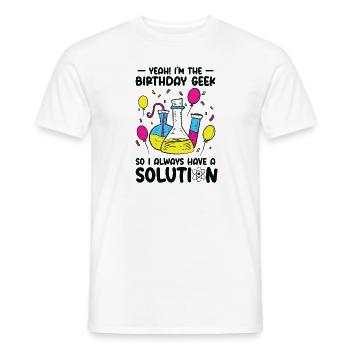 Science Thème Fête d’anniversaire Chimie - T-shirt homme - blanc - Devant - AI Model Male 178 dark (178cm)