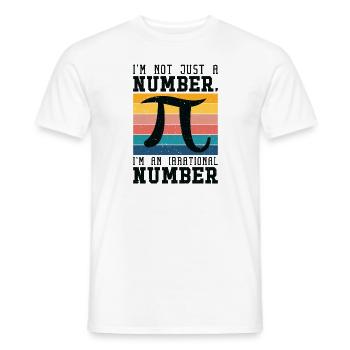 Pi Tag Retro Mathématiques Pi Symbol Mathématiques Nombre - T-shirt homme - blanc - Devant - AI Model Male 178 dark (178cm)