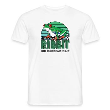 Red Eyed Tree Frog Cute Rainforest Amphibian - Men's T-Shirt - white - Front - AI Model Male 178 dark (178cm)