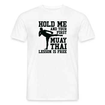 Muay Thai Coach Kickboxing Instructor Martial Arts - Men's T-Shirt - white - Front - AI Model Male 178 dark (178cm)