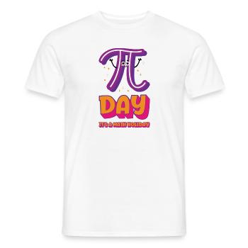 Pi Day Math Holiday Pi Symbol Number - T-shirt homme - blanc - Devant - AI Model Male 178 dark (178cm)