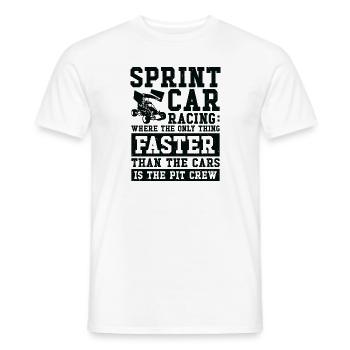 Sprint Car Dirt Track Racing - Männer T-Shirt - Weiß - Vorne - AI Model Male 178 dark (178cm)