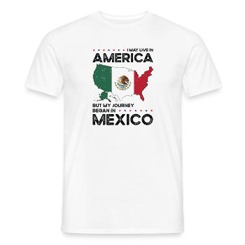 Born Mexican Mexico American USA Citizenship - Men's T-Shirt - white - Front - AI Model Male 178 dark (178cm)