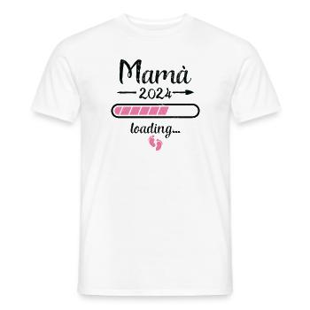 Mamá 2024 Loading Pregnancy Mother Mommy Mom Birth - Men's T-Shirt - white - Front - AI Model Male 178 dark (178cm)