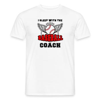 Femme entraîneur de baseball Mère qui travaille - T-shirt homme - blanc - Devant - AI Model Male 178 dark (178cm)