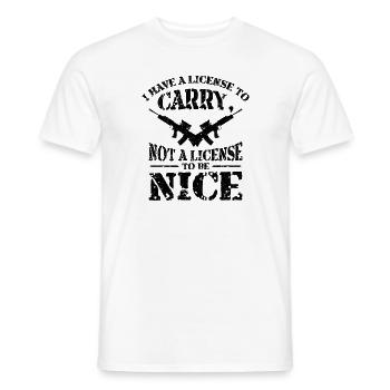 Guns Pistol Lover Gun Owner Shooting - Men's T-Shirt - white - Front - AI Model Male 178 dark (178cm)