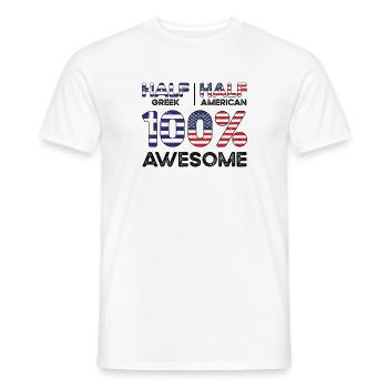 Né en Grèce Grèce Américain - T-shirt homme - blanc - Devant - AI Model Male 178 dark (178cm)