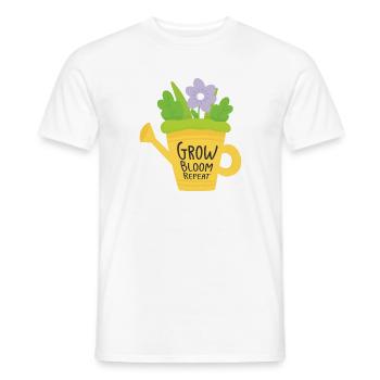 Jardinage Fleuriste Fleurs Plantes Fleurs - T-shirt homme - blanc - Devant - AI Model Male 178 dark (178cm)