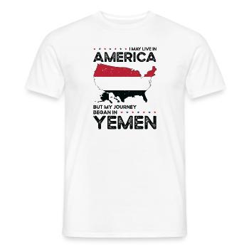 Geborener Jemenit Jemen Amerikaner USA - Männer T-Shirt - Weiß - Vorne - AI Model Male 178 dark (178cm)
