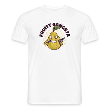 Fruity Gangsta Fruit Lover Pear Fresh Fruits Mafia - Men's T-Shirt - white - Front - AI Model Male 178 dark (178cm)