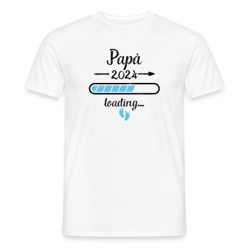 Papá 2024 Loading Schwangerschaft Papa Vater - Männer T-Shirt - Weiß - Vorne - AI Model Male 178 dark (178cm)