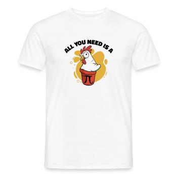 Pi Day Math Pie Huhn Topf Pi Zahl - Männer T-Shirt - Weiß - Vorne - AI Model Male 178 dark (178cm)
