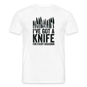 Couteaux collecteurs de couteaux - T-shirt homme - blanc - Devant - AI Model Male 178 dark (178cm)