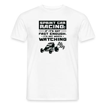 Sprint Car Dirt Track Racing - Männer T-Shirt - Weiß - Vorne - AI Model Male 178 dark (178cm)