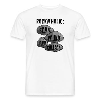 Roches, géologie, collectionneurs de roches, chasseurs de géodes - T-shirt homme - blanc - Devant - AI Model Male 178 dark (178cm)