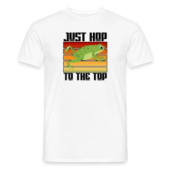 Red Eyed Tree Frog Cute Rainforest Amphibian - Men's T-Shirt - white - Front - AI Model Male 178 dark (178cm)
