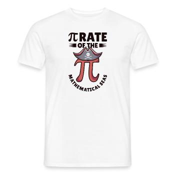 Pi Tag Pirate Mathématicien Pi Symbol Number - T-shirt homme - blanc - Devant - AI Model Male 178 dark (178cm)