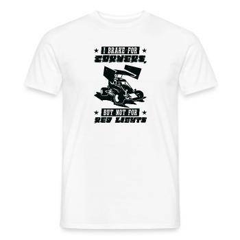 Sprint Car Dirt Track Racing - Men's T-Shirt - white - Front - AI Model Male 178 dark (178cm)