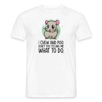 Chinchilla Animal mignon animal de compagnie Chinchilla - T-shirt homme - blanc - Devant - AI Model Male 178 dark (178cm)