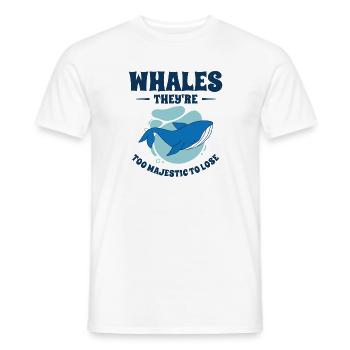 Journée mondiale de la conservation : Animaux marins de rorquals bleus - T-shirt homme - blanc - Devant - AI Model Male 178 dark (178cm)