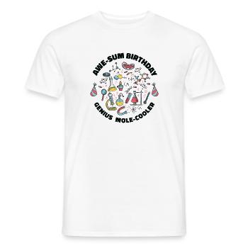 Science Thème Fête d’anniversaire Chimie - T-shirt homme - blanc - Devant - AI Model Male 178 dark (178cm)