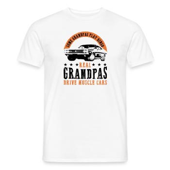 Muscle Cars Classic Retro Hotrod Vintage Car - Men's T-Shirt - white - Front - AI Model Male 178 dark (178cm)