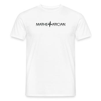 Mathématicien Mathématicien Heartbeat Professeur de mathématiques - T-shirt homme - blanc - Devant - AI Model Male 178 dark (178cm)