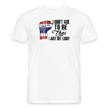 Fierté thaïlandaise Drapeau thaïlandais - T-shirt homme - blanc - Devant - AI Model Male 178 dark (178cm)