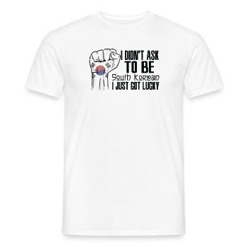 South Korean Pride South Korea Flag Grown South - Men's T-Shirt - white - Front - AI Model Male 178 dark (178cm)