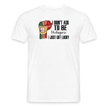 Portugiesischer Stolz Portugiesische Flagge - Männer T-Shirt - Weiß - Vorne - AI Model Male 178 dark (178cm)