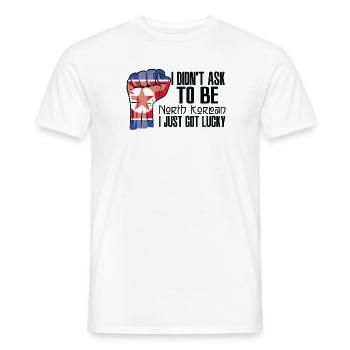 North Korean Pride North Korea Flag Grown North - Men's T-Shirt - white - Front - AI Model Male 178 dark (178cm)